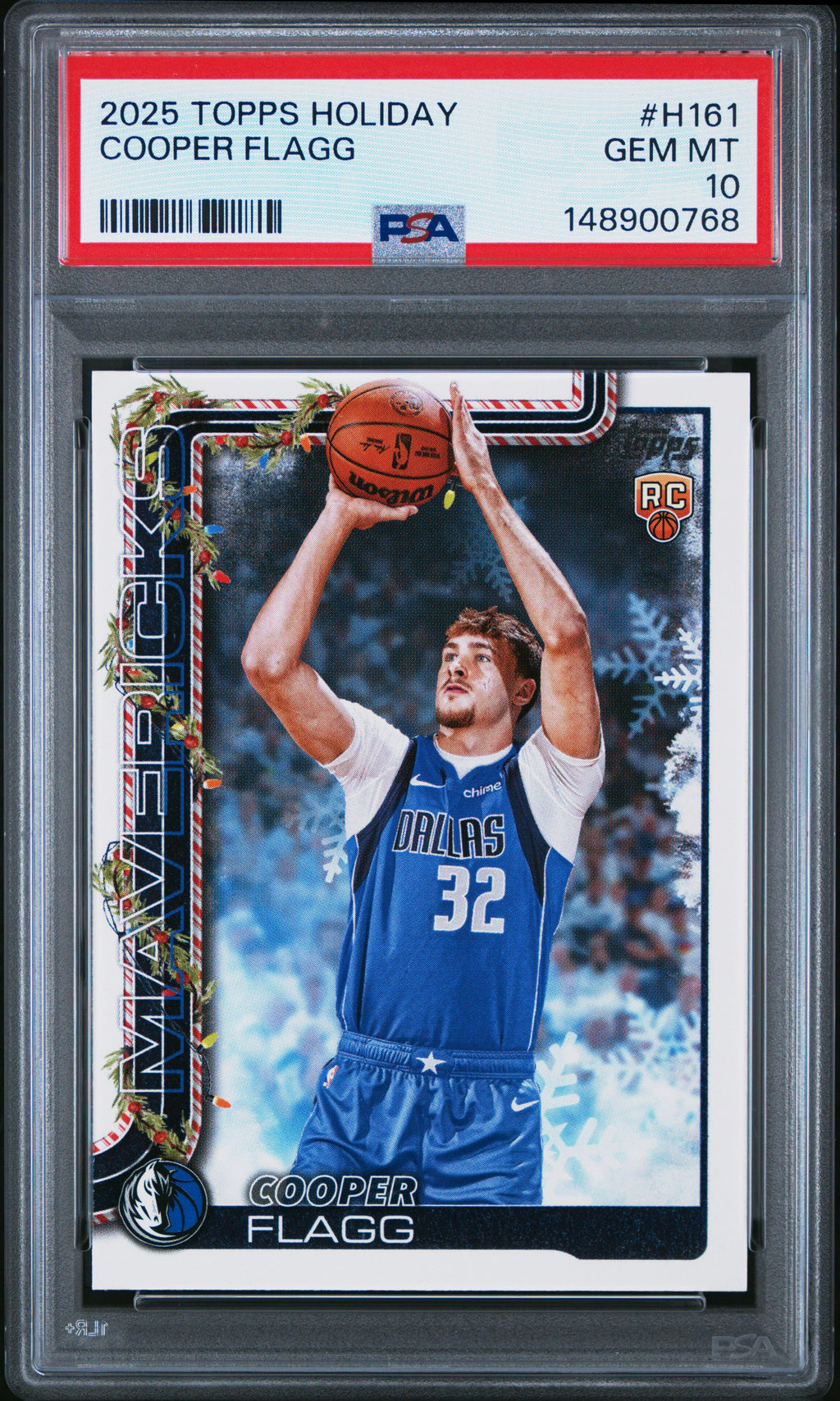 2025 Topps Holiday #H161 Cooper Flagg PSA 10