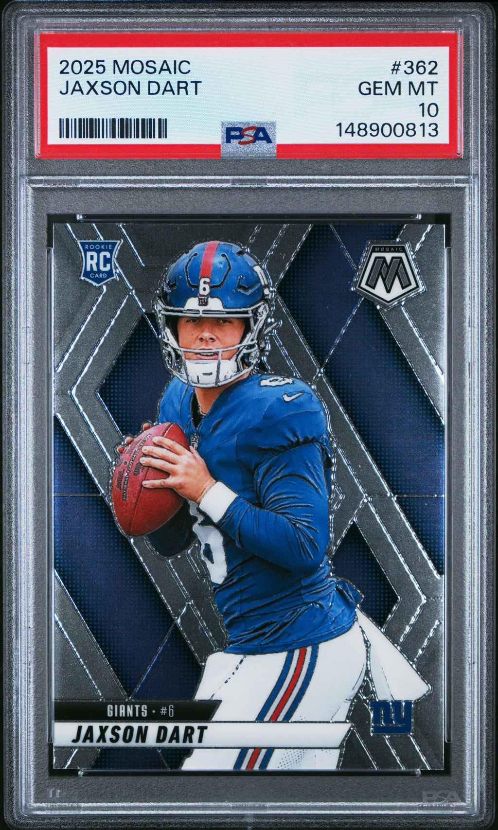 2025 Panini Mosaic #362 Jaxson Dart PSA 10