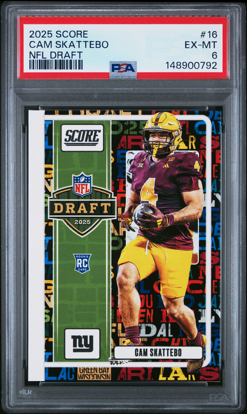 2025 Panini Score Nfl Draft #16 Cam Skattebo PSA 6