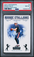 2024 Panini Contenders Rookie Stallions #4 Drake Maye PSA 8