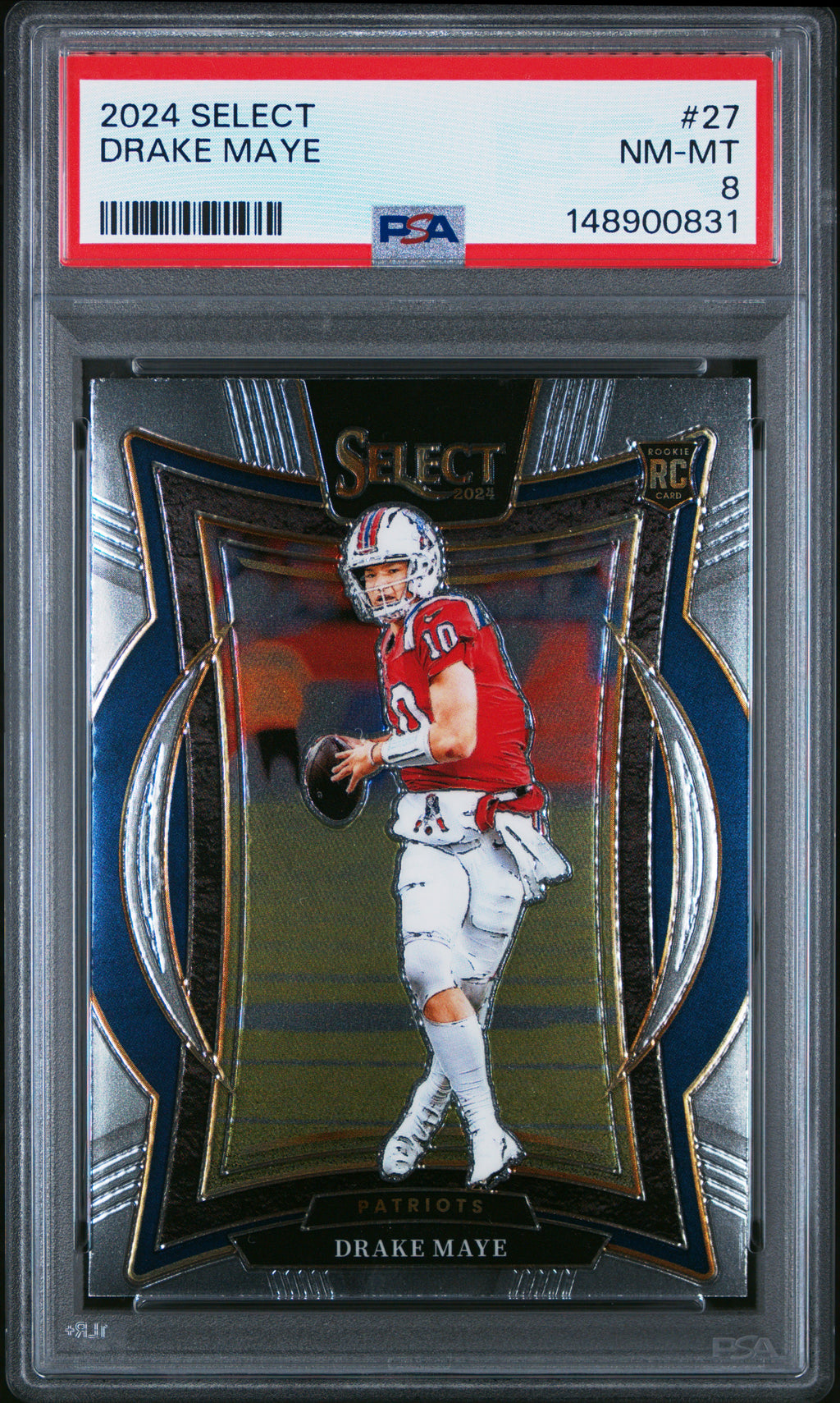 2024 Panini Select #27 Drake Maye PSA 8