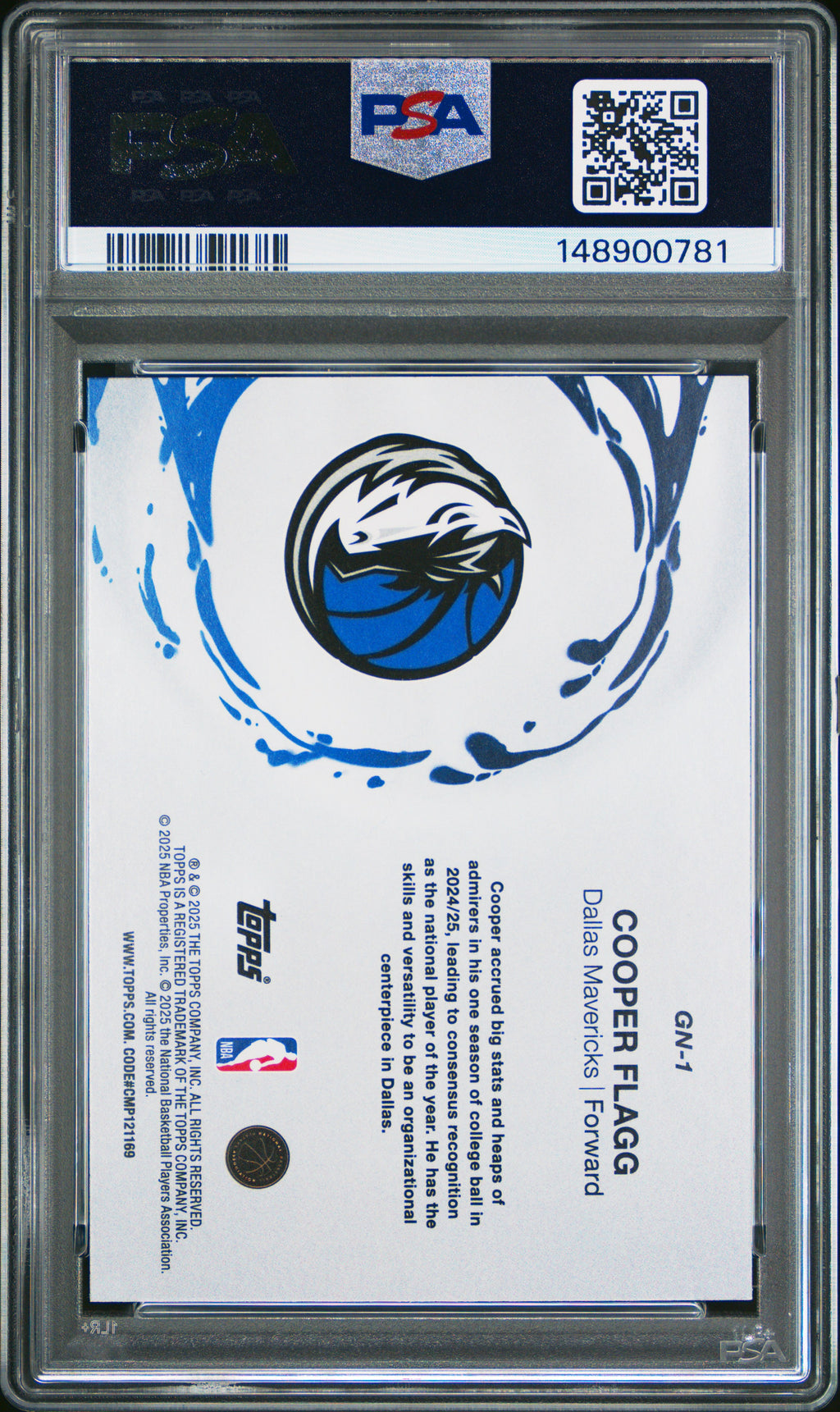 2025 Topps Generation Now #GN-1 Cooper Flagg PSA 10