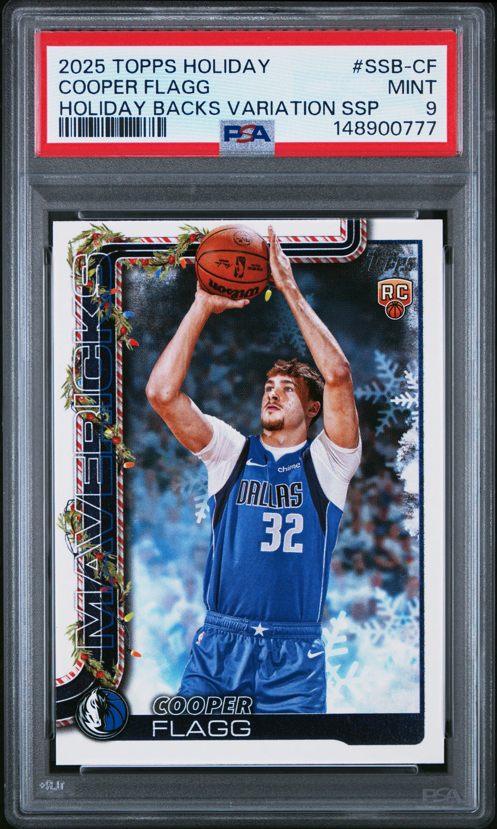 2025 Topps Holiday Variation Super Short Prints #SSB-CF Cooper Flagg PSA 9
