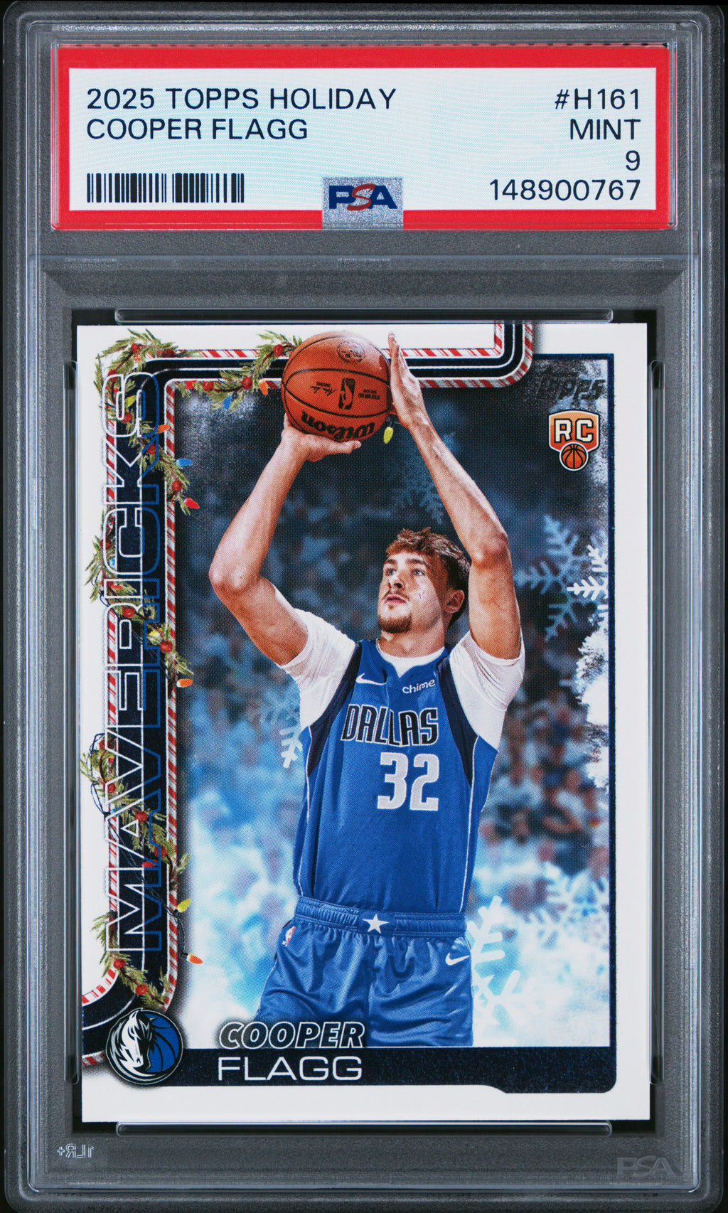 2025 Topps Holiday #H161 Cooper Flagg PSA 9