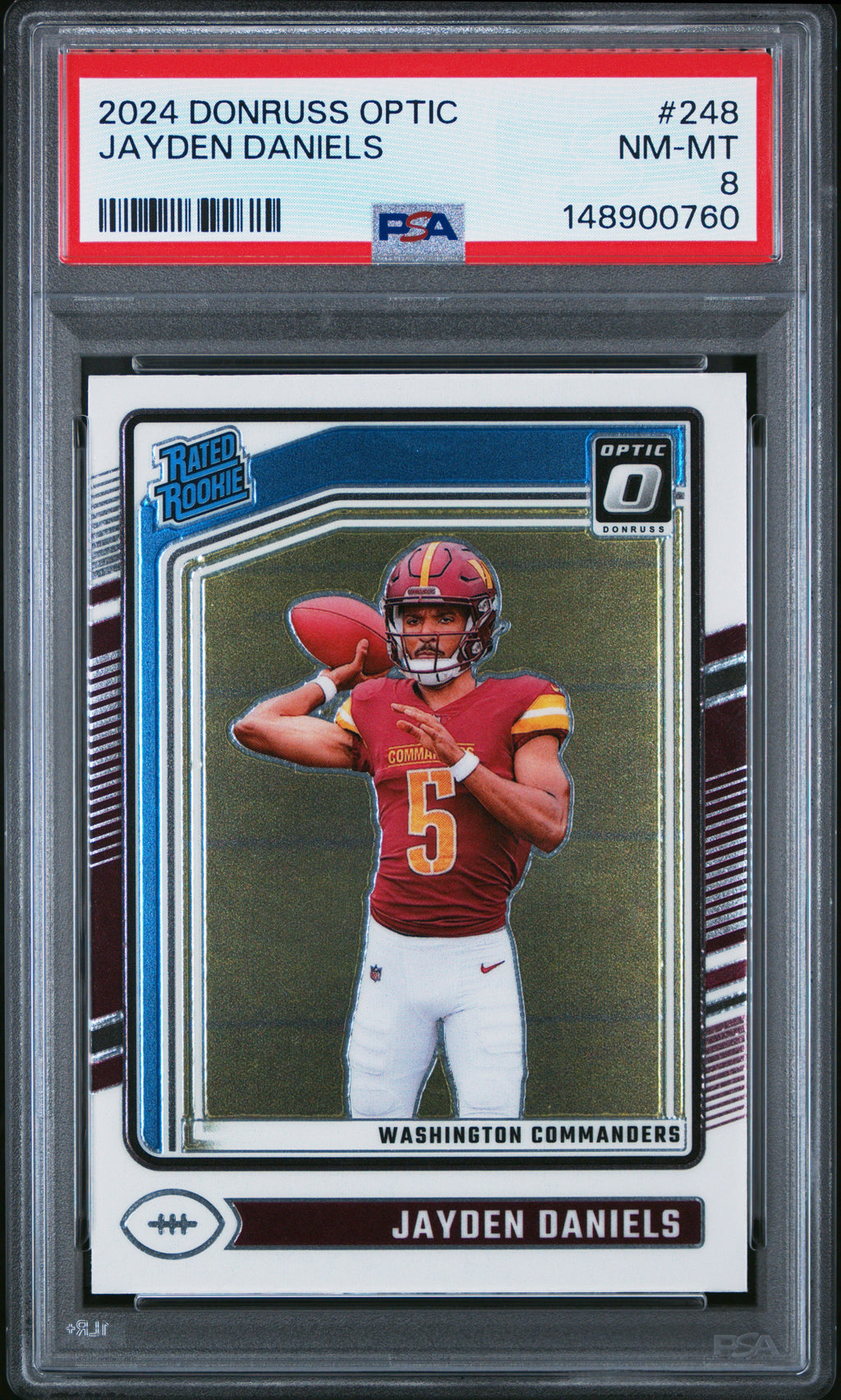 2024 Panini Donruss Optic #248 Jayden Daniels PSA 8