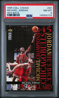 1995 Collector'S Choice Jordan-He'S Back #M1 Michael Jordan He'S Back PSA 8