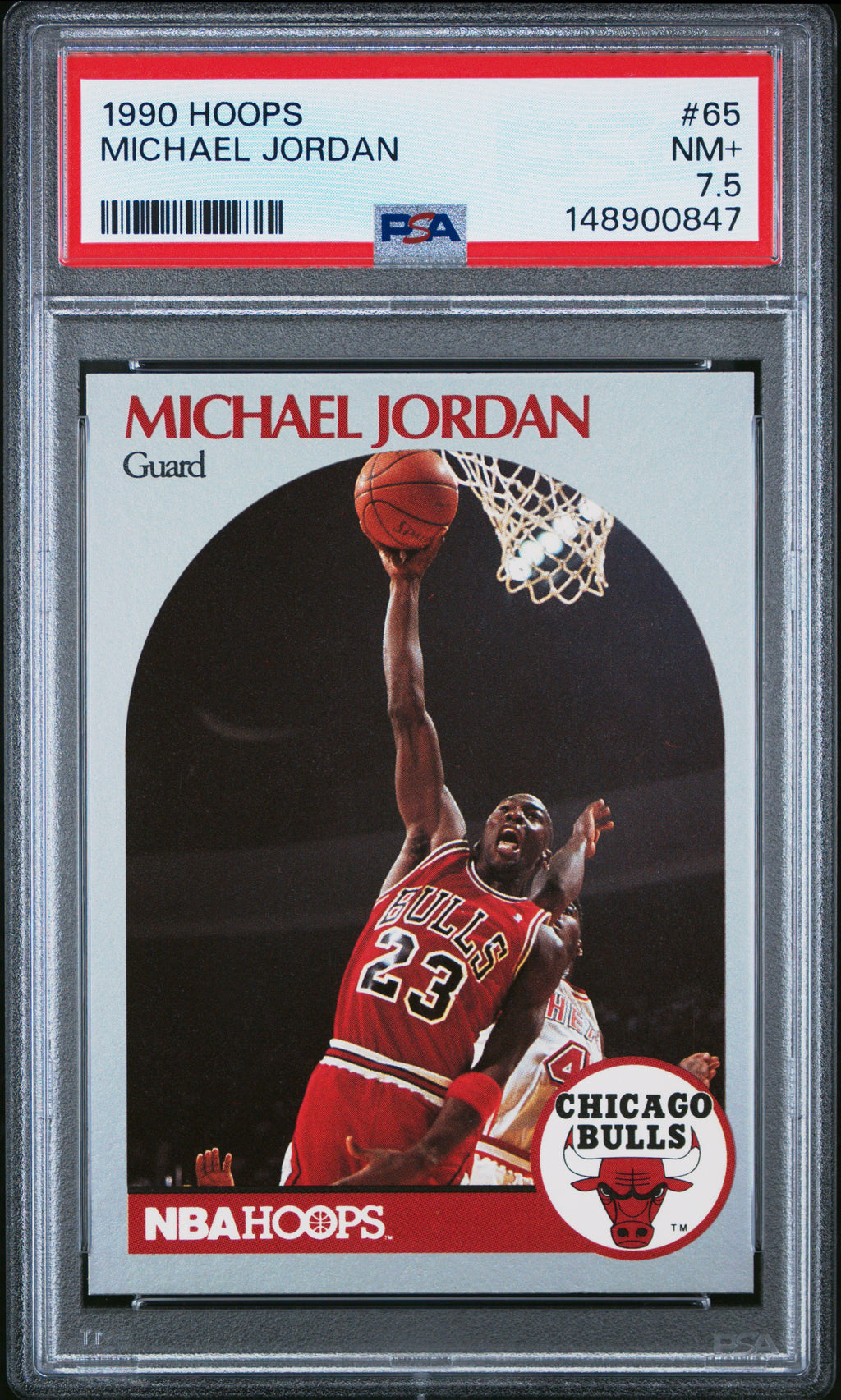 1990 Hoops #65 Michael Jordan PSA 7.5