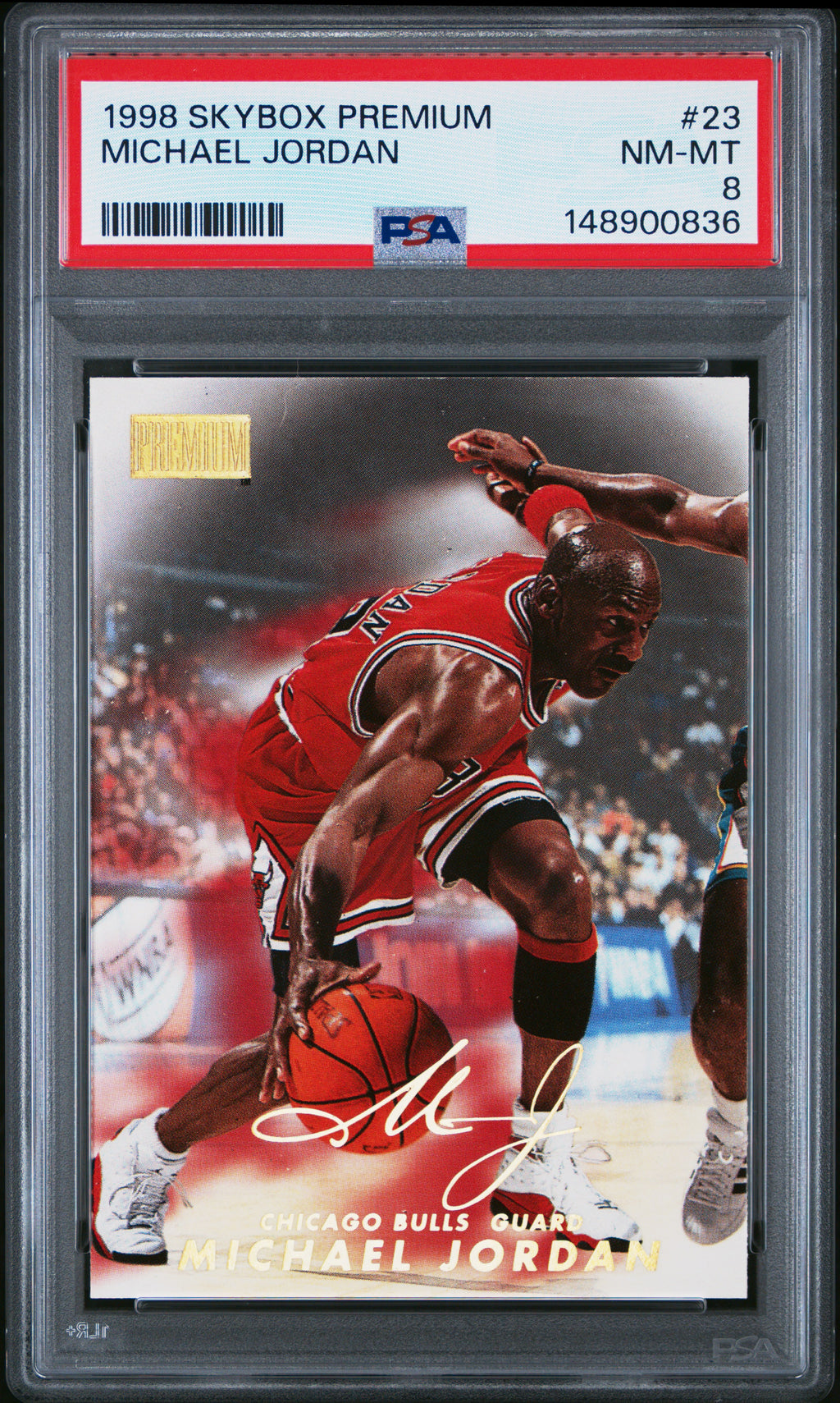 1998 Skybox Premium #23 Michael Jordan PSA 8