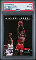 1992 Skybox Usa Basketball #45 Michael Jordan Usa Basketball PSA 8