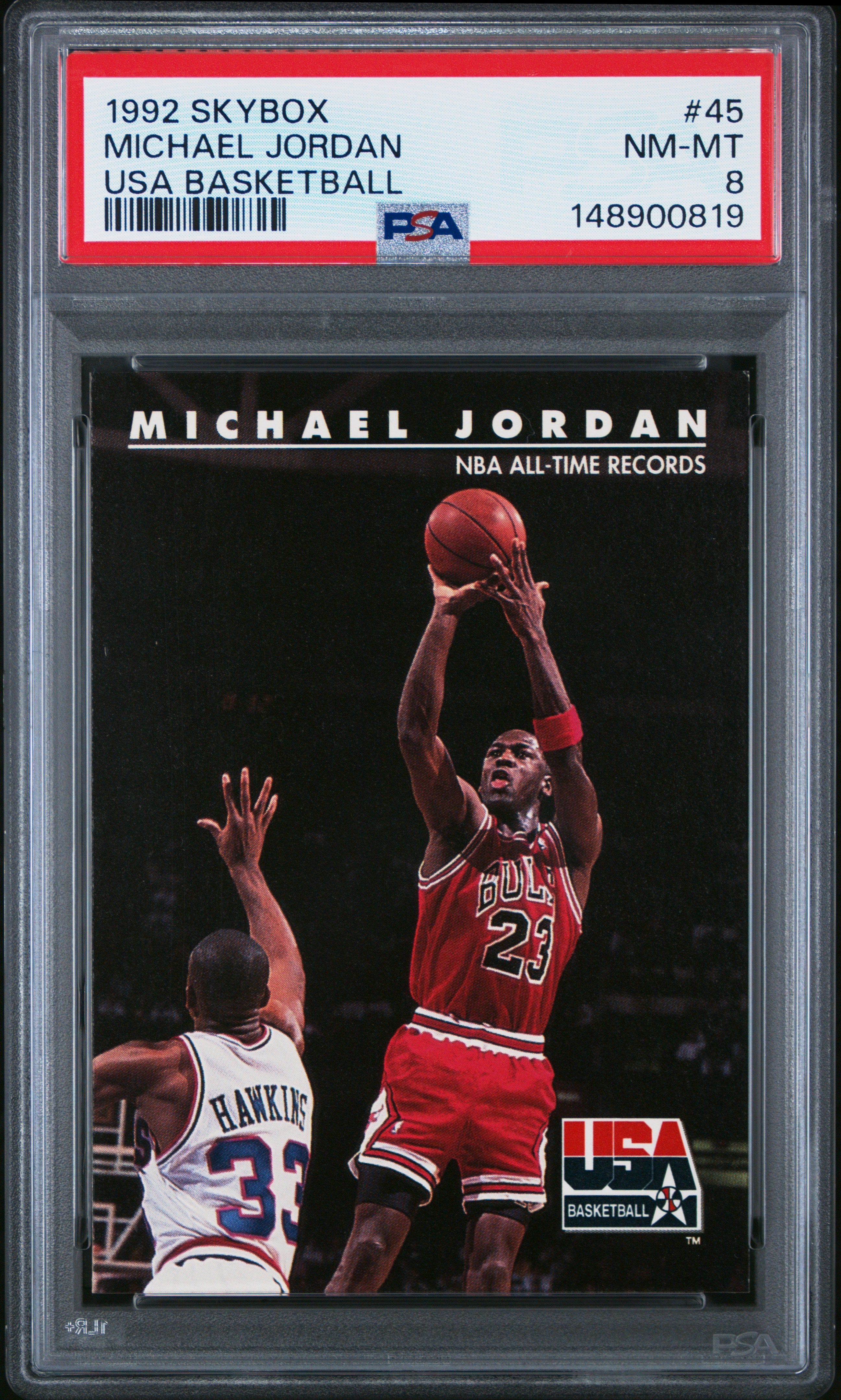 1992 Skybox Usa Basketball #45 Michael Jordan Usa Basketball PSA 8