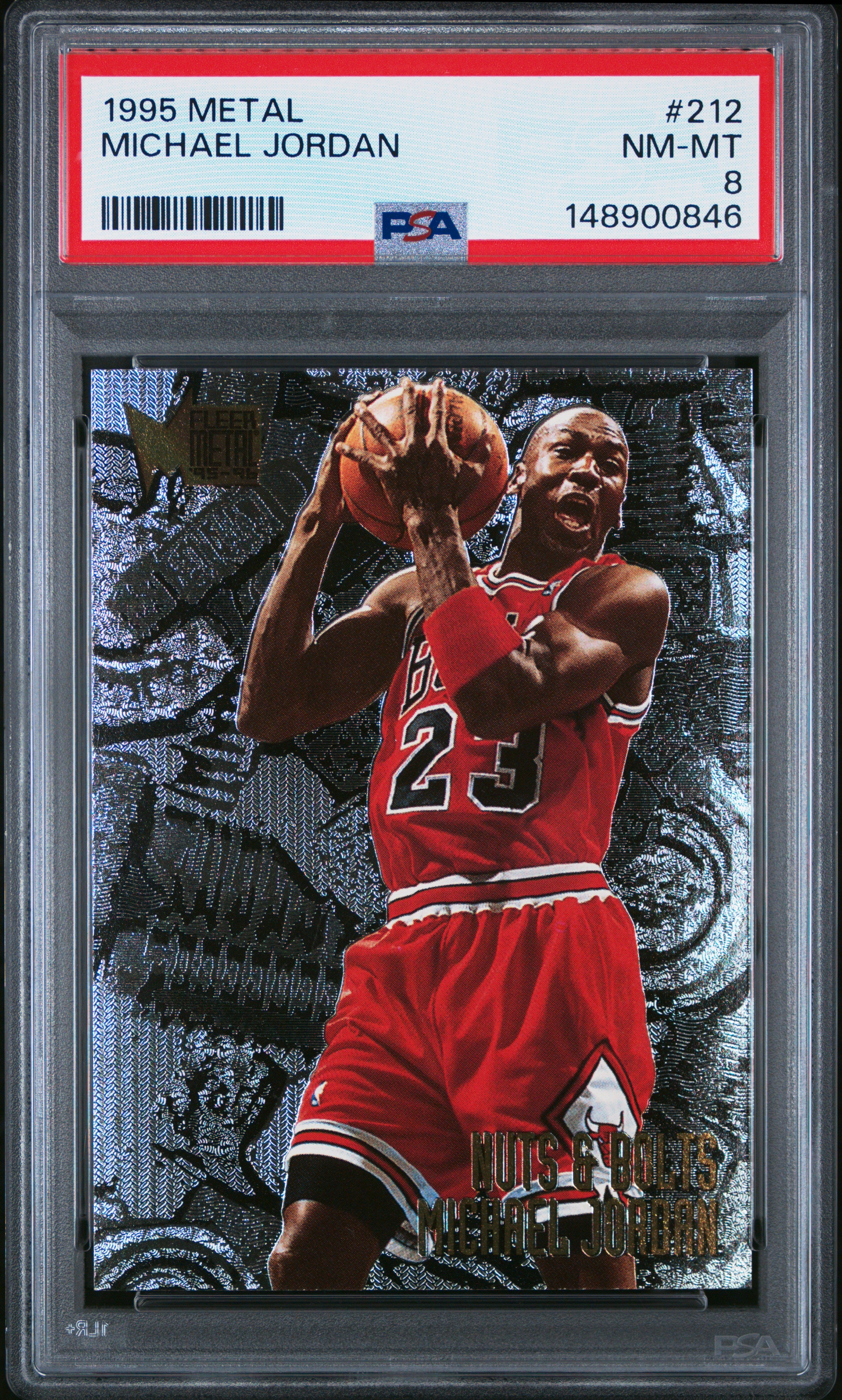 1995 Metal #212 Michael Jordan PSA 8