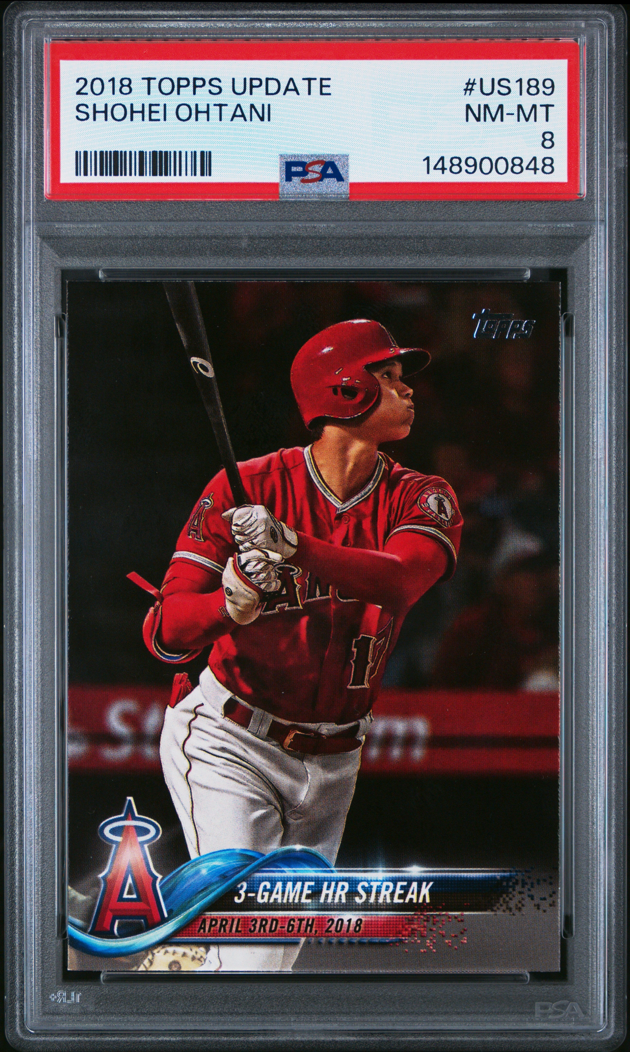 2018 Topps Update #US189 Shohei Ohtani PSA 8