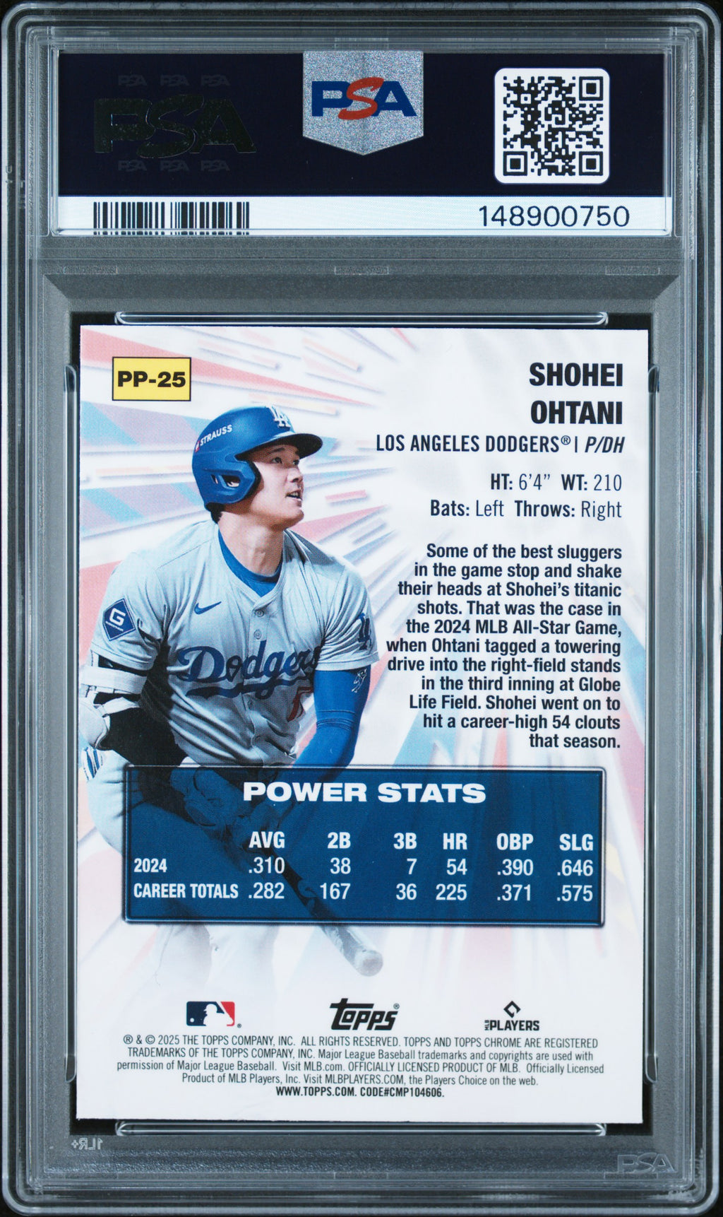 2025 Topps Chrome Power Players #PP25 Shohei Ohtani PSA 8