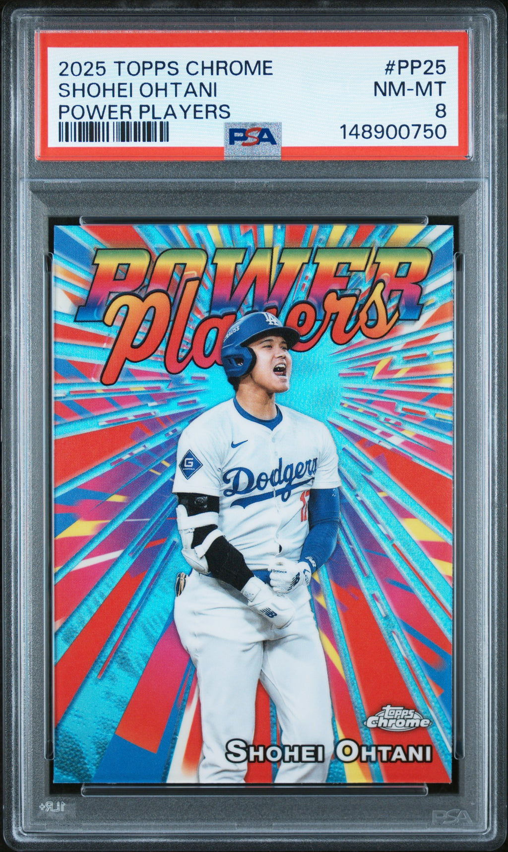 2025 Topps Chrome Power Players #PP25 Shohei Ohtani PSA 8