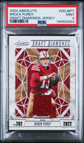 2024 Panini Absolute Draft Diamonds #DDJBPY Brock Purdy Draft -Jersey PSA 9