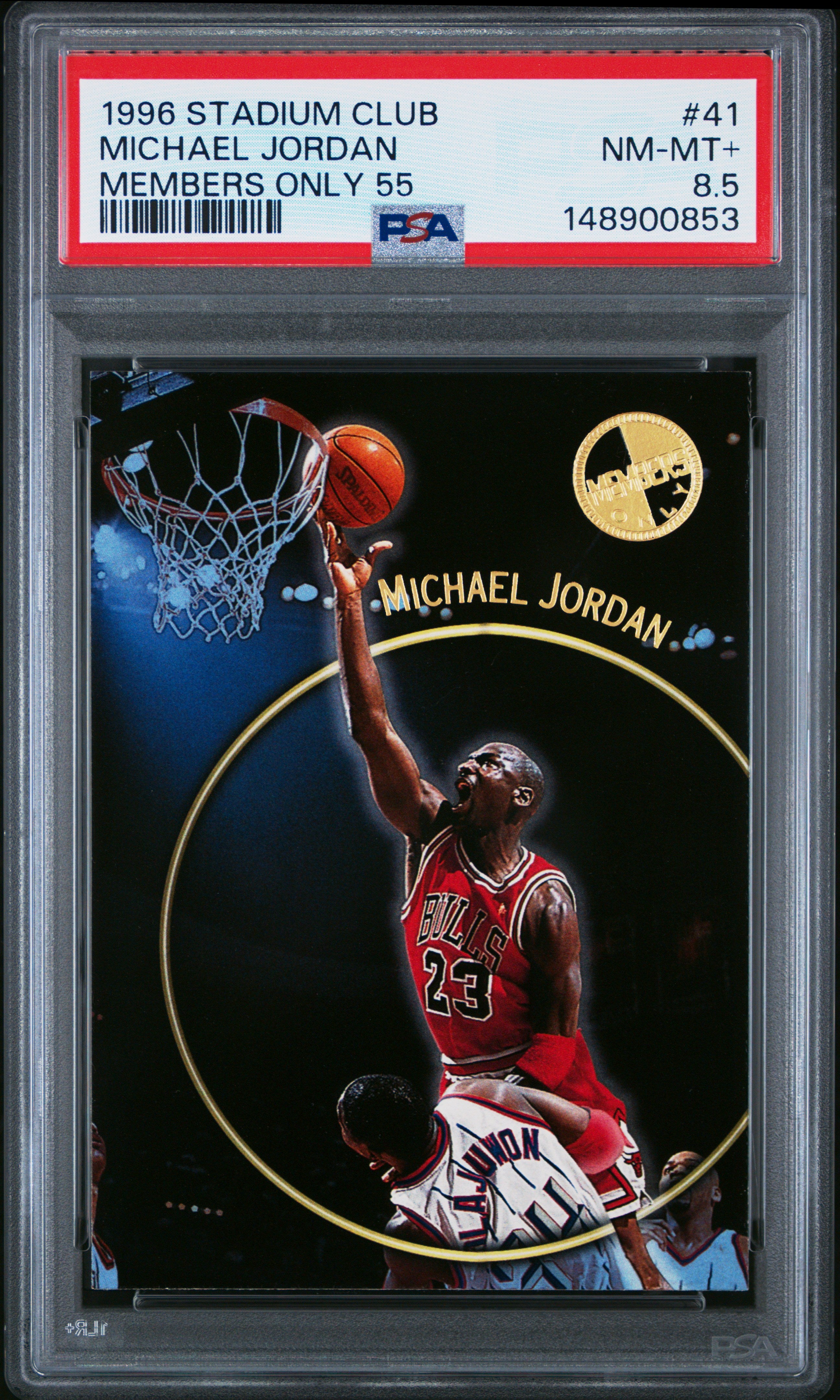 1996 Stadium Club Members Only 55 #41 Michael Jordan Members Only 55 PSA 8.5