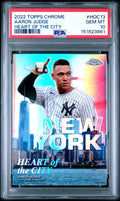 2022 Topps Chrome Heart Of The City #HOC13 Aaron Judge Heart Of The City PSA 10