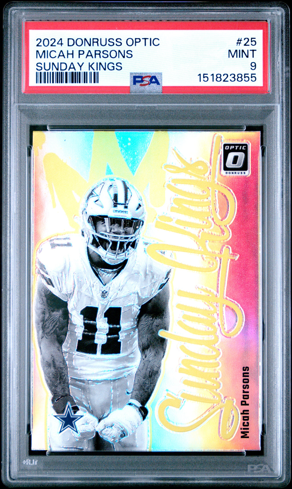 2024 Panini Donruss Optic Sunday Kings #25 Micah Parsons PSA 9