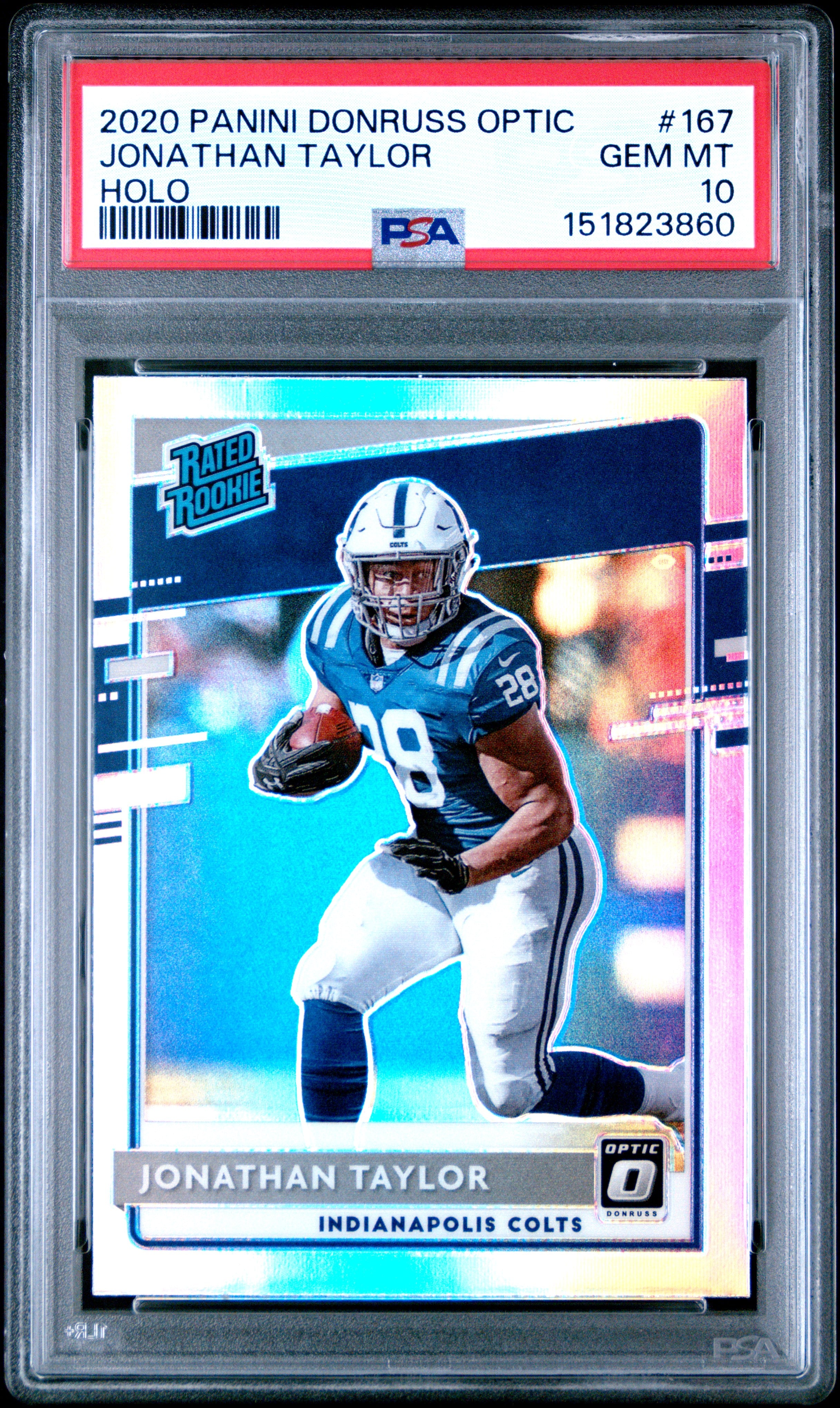 2020 Panini Donruss Optic #167 Jonathan Taylor Holo PSA 10