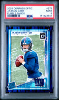 2025 Panini Donruss Optic #273 Jaxson Dart Purple Shock PSA 9