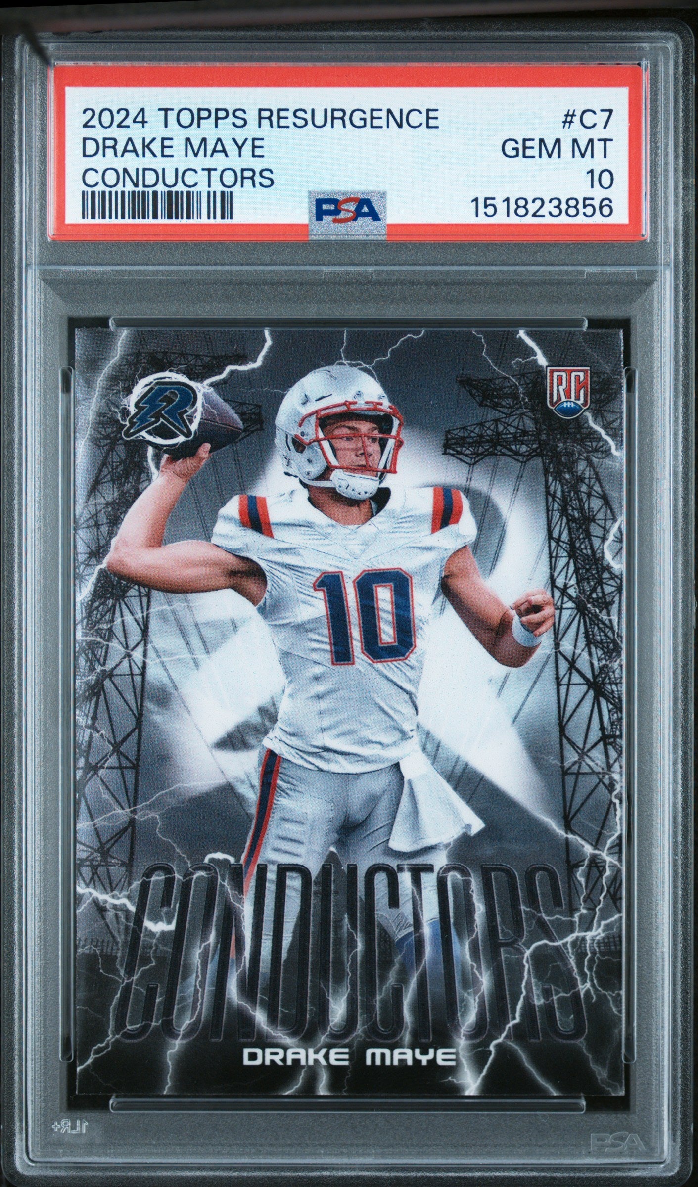 2024 Topps Resurgence Conductors #C7 Drake Maye PSA 10