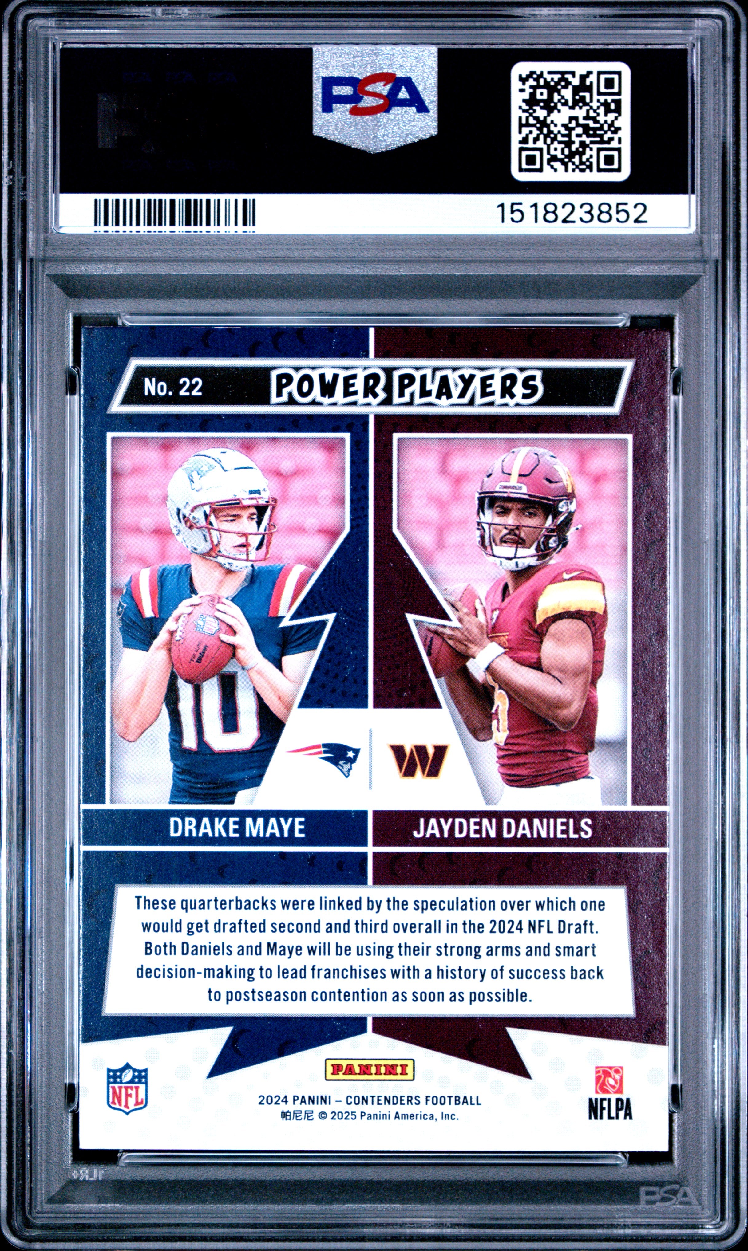 2024 Panini Contenders Power Players #22 Maye/Daniels PSA 9