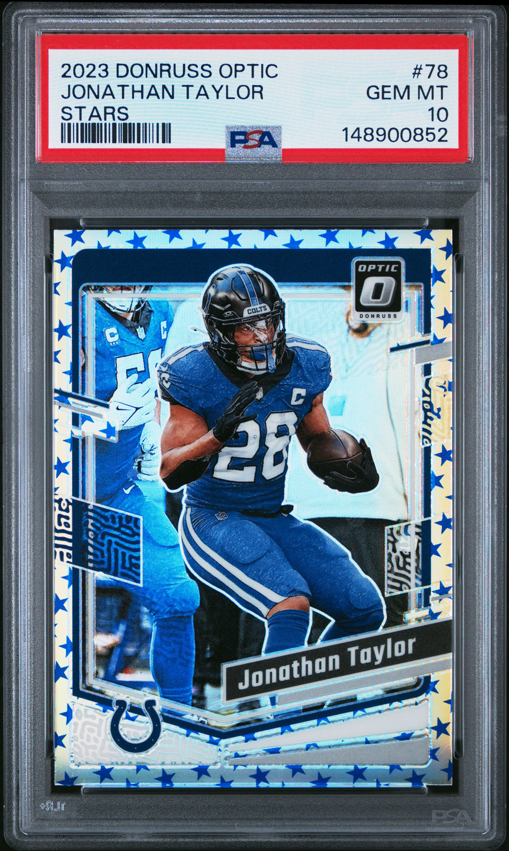 2023 Panini Donruss Optic #78 Jonathan Taylor Stars PSA 10