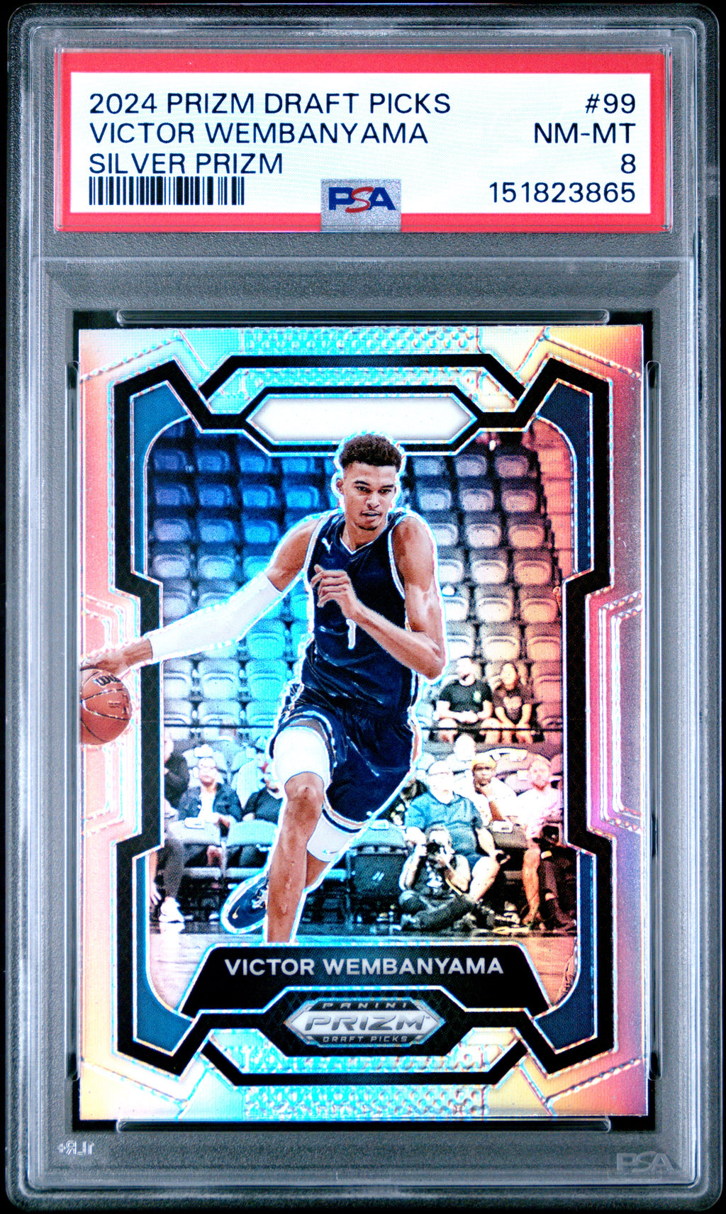 2024 Panini Prizm Draft Picks #99 Victor Wembanyama Silver Prizm PSA 8
