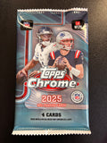 Topps Chrome Football 2025 foil pack of 4