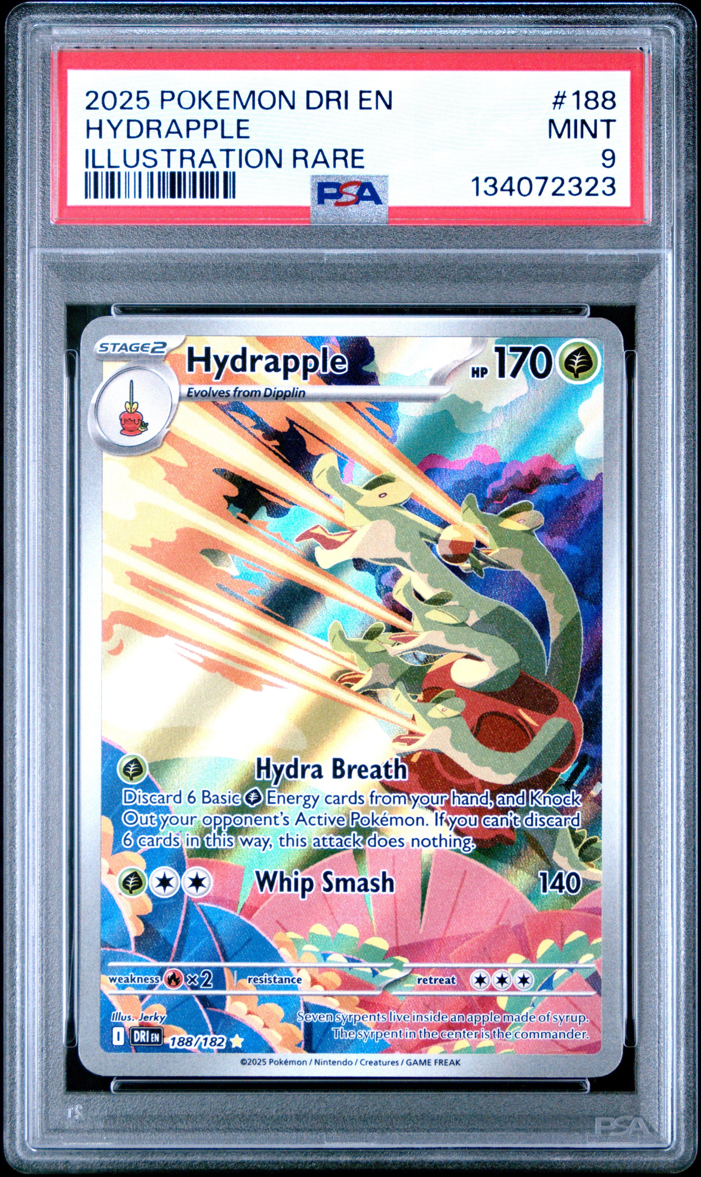 2025 Pokemon Dri En-Destined Rivals #188 Hydrapple Illustration Rare PSA 9