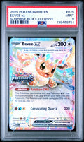 2025 Pre En-Prismatic Evolutions #075 Eevee Ex Surprise Box Exclusive PSA 9