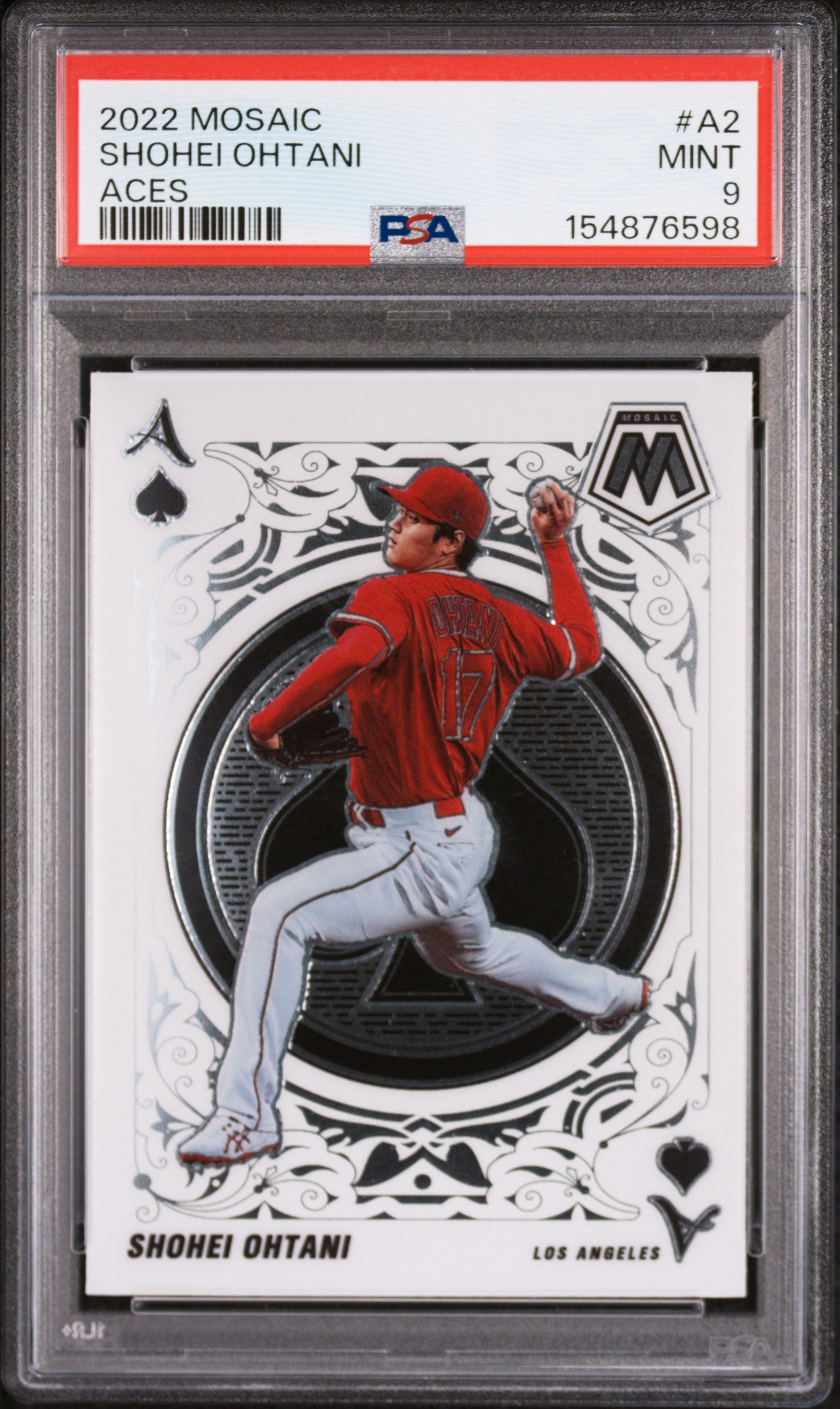2022 Panini Mosaic Aces #A2 Shohei Ohtani Aces PSA 9