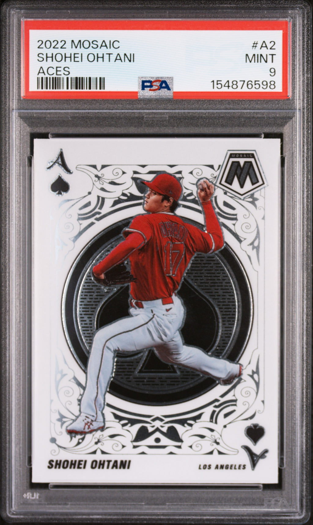 2022 Panini Mosaic Aces #A2 Shohei Ohtani Aces PSA 9