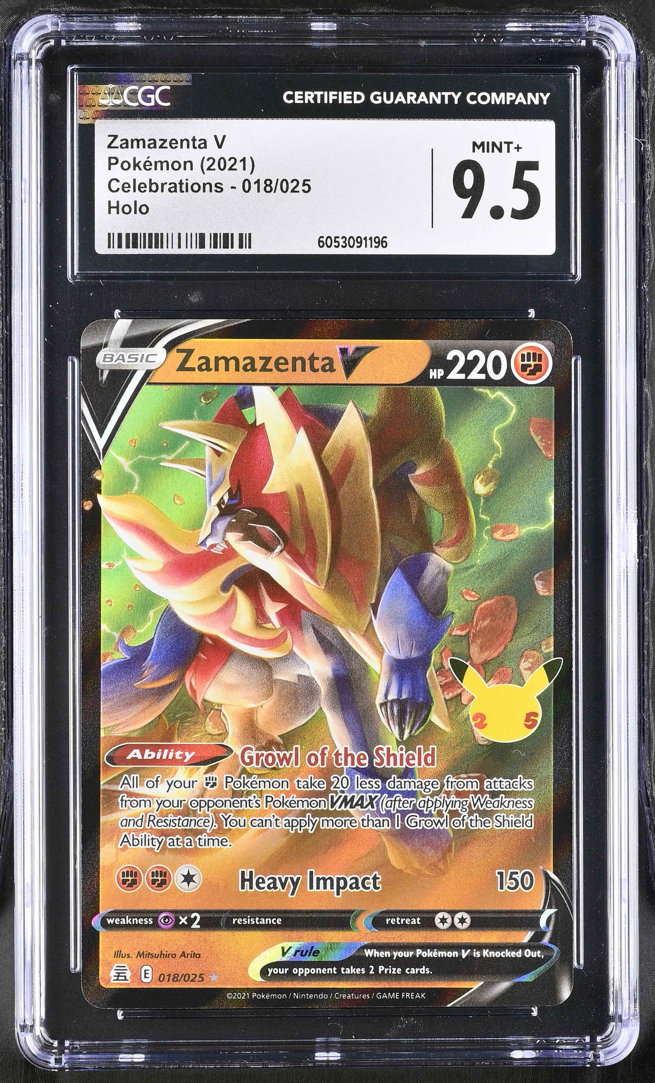 2021 Celebrations #018/025 Zamazenta V CGC 9.5