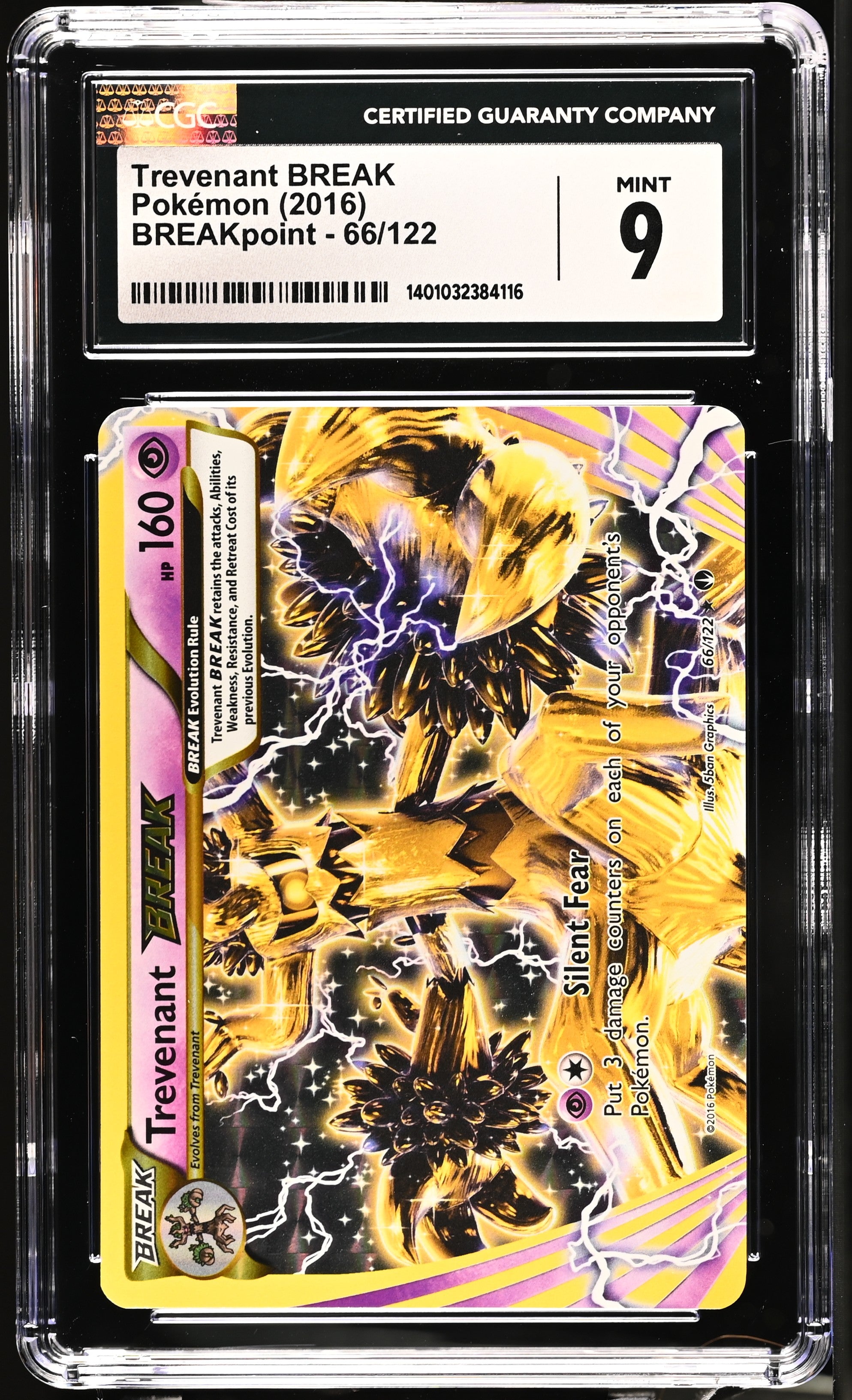 2016 BREAKpoint #66/122 Trevenant BREAK CGC 9