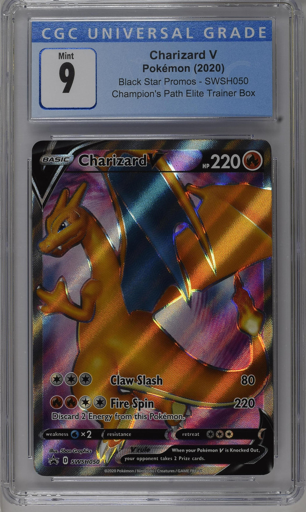 2020 Black Star Promos #SWSH050 Charizard V CGC 9