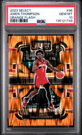 2023 Panini Select #96 Amen Thompson Orange Flash PSA 10