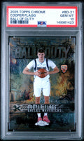 2025 Topps Chrome Ball Of Duty #BD-21 Cooper Flagg PSA 10