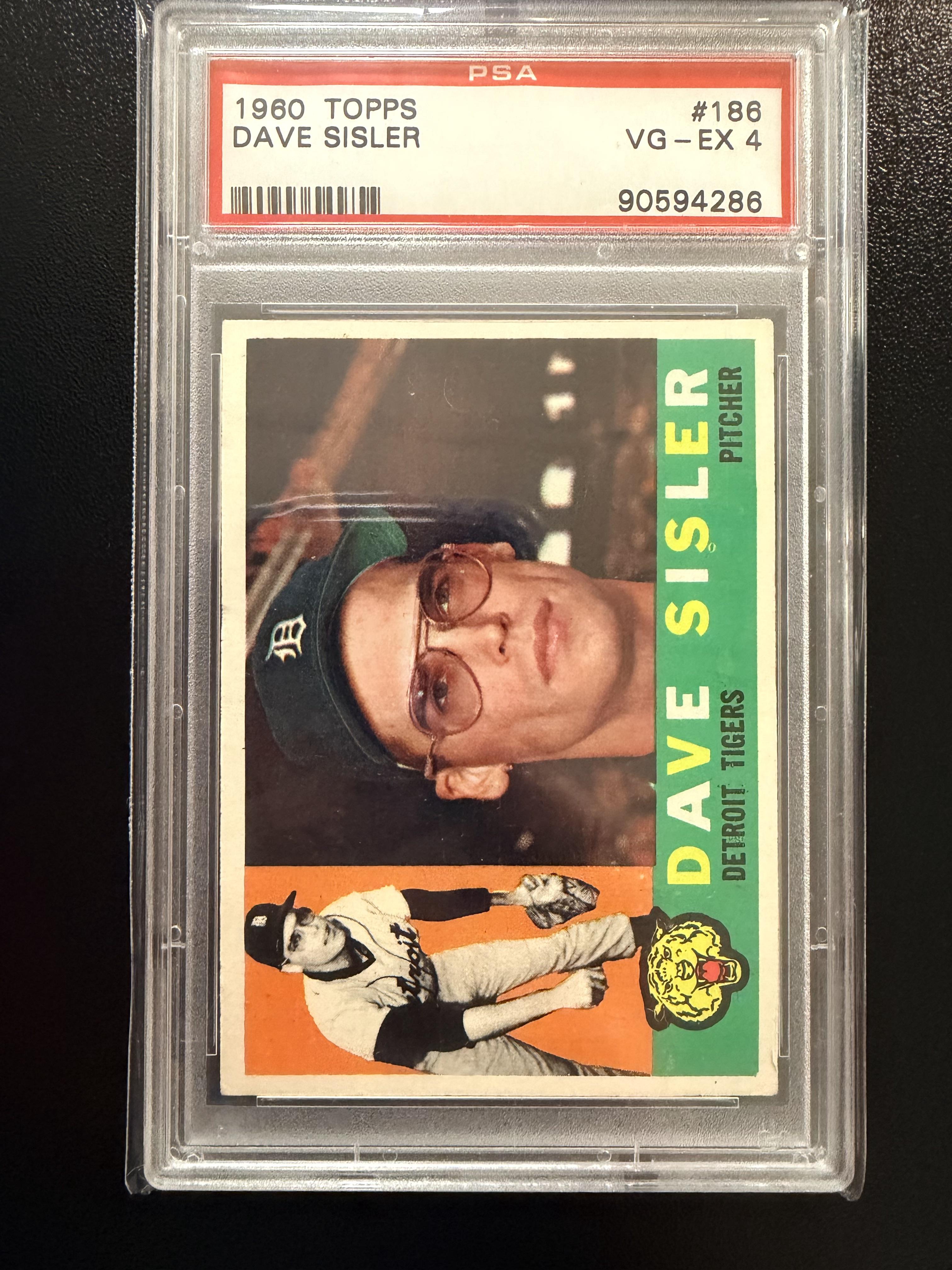 1960 Topps #186 Dave Sisler PSA 4