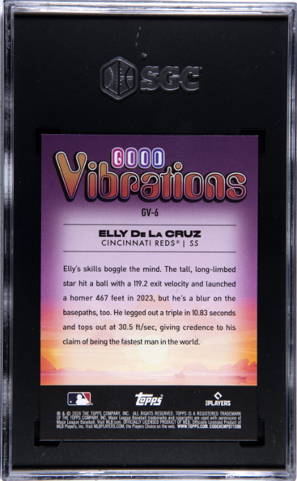 2024 Topps Big League #GV-6 Elly De La Cruz Good Vibrations SGC 9.5