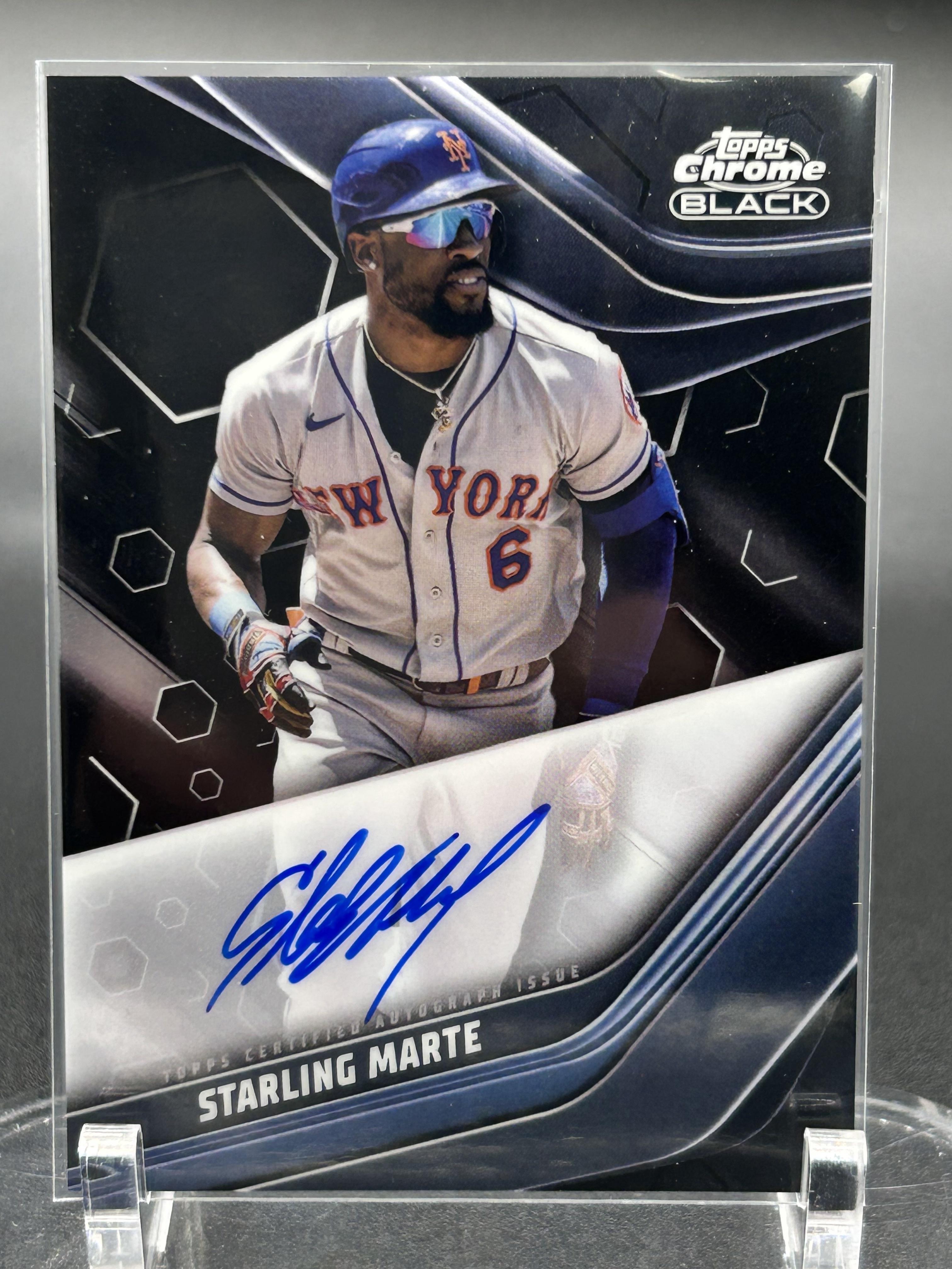 2023 Topps Chrome Black #CBA-SM Starling Marte