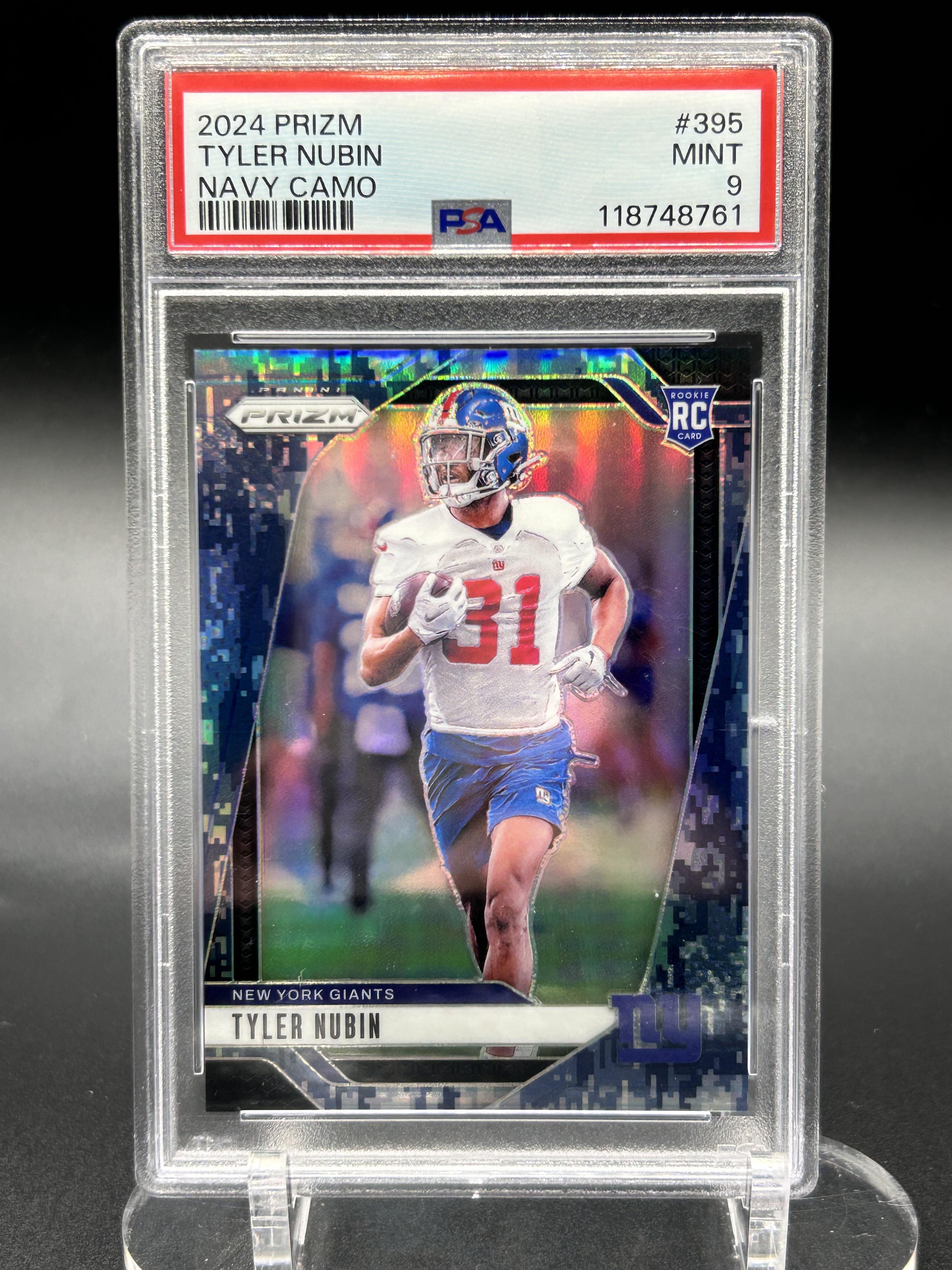 2024 Panini Prizm #395 Tyler Nubin Navy Camo 02/25 PSA 9