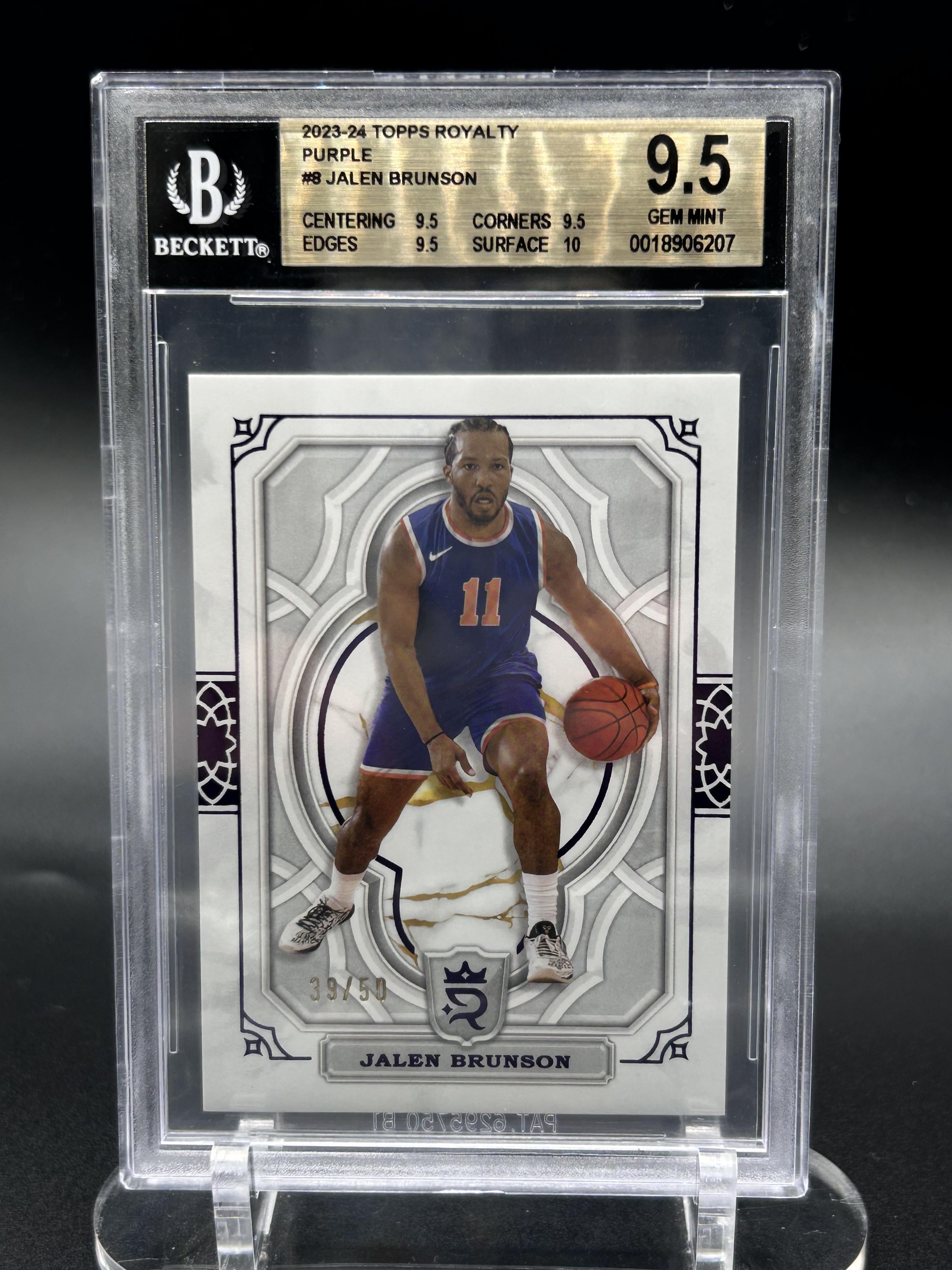 2023-24 Topps Royalty #8 Jalen Brunson Purple 39/50 BGS 9.5