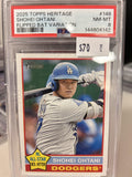2025 Topps Heritage #148 Shohei Ohtani Chrome Refractor PSA 8