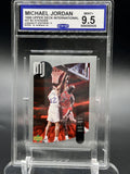 1998 Upper Deck International #27 Michael Jordan MJ Stickers BCCG 9.5