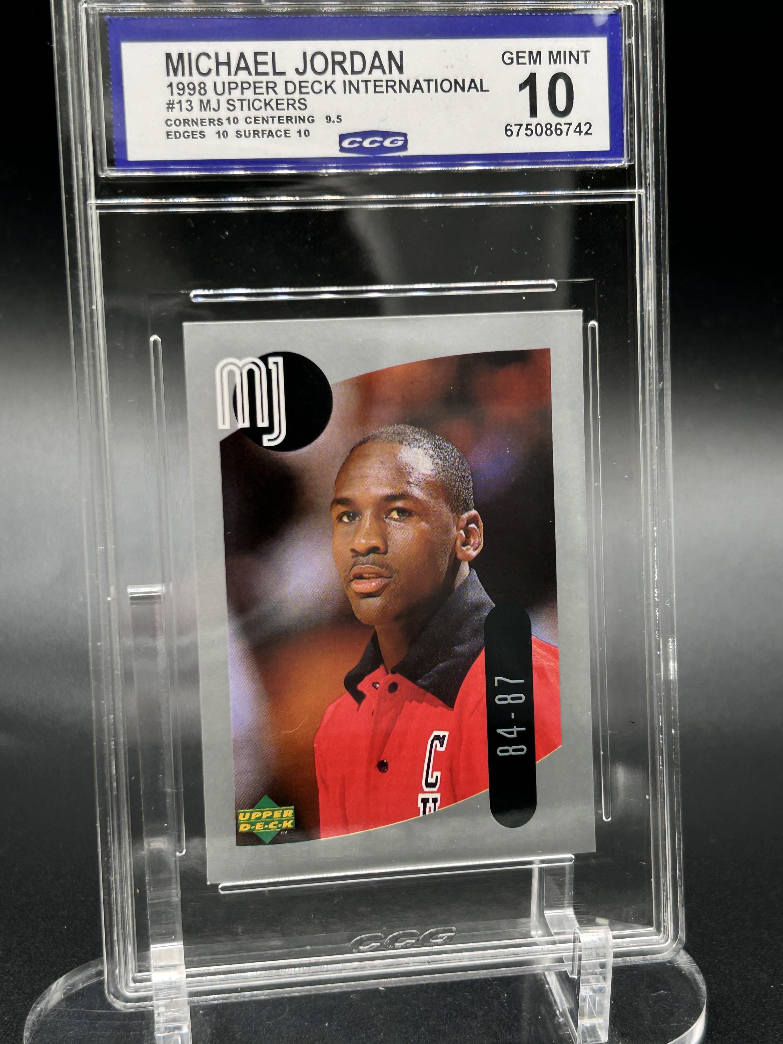 1998 Upper Deck Michael Jordan Stickers #13 Michael Jordan MJ Stickers BCCG 10