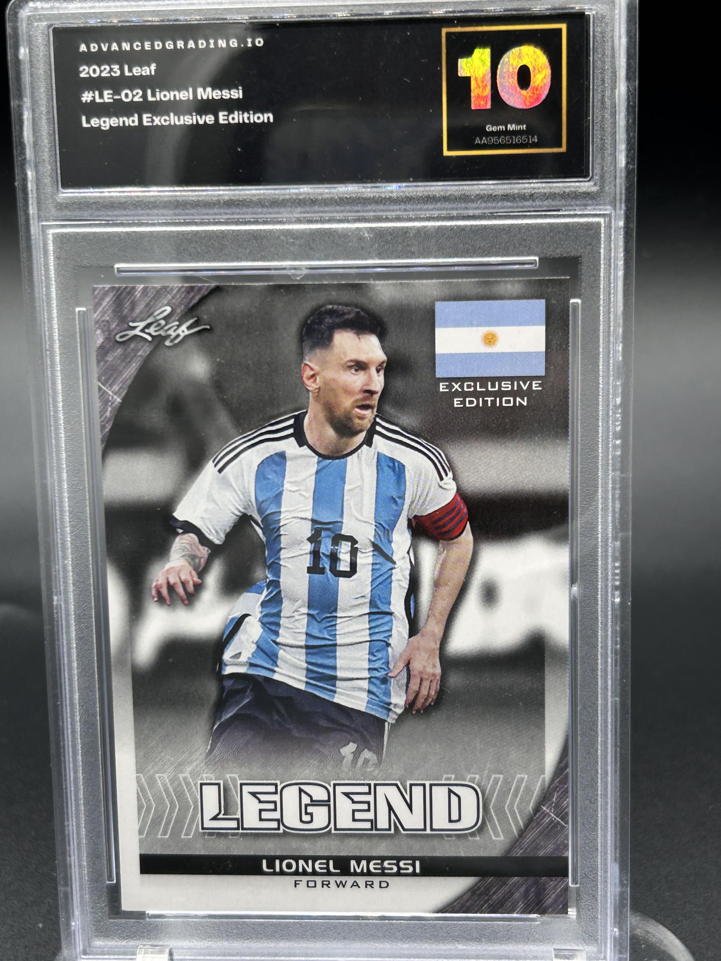 2023 Leaf Exclusive Edition #LE-02 Lionel Messi Legend Exclusive Edition