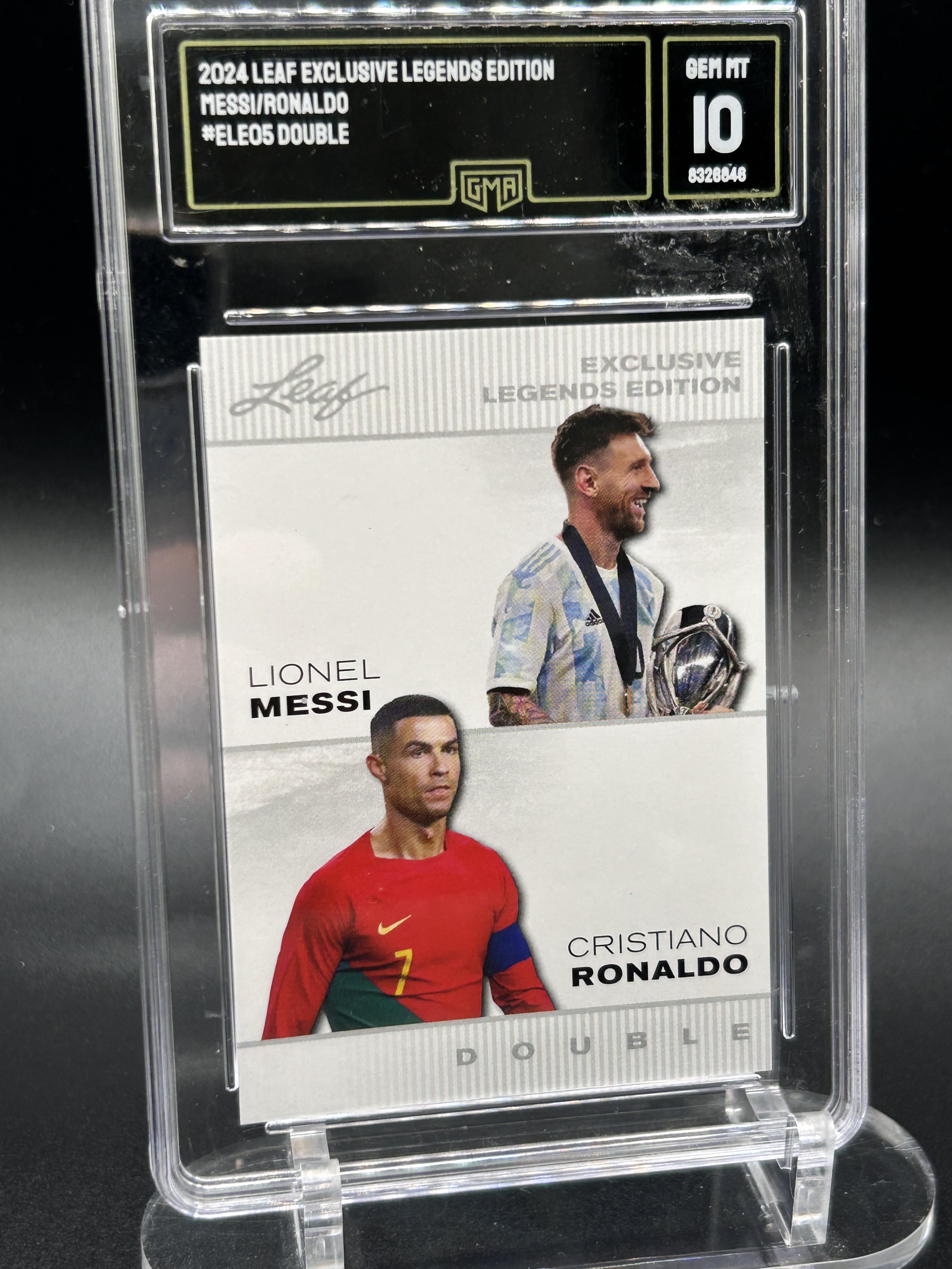 2024 Leaf Exclusive Legends Edition #ELE05 Messi/Ronaldo Exclusive Legends
