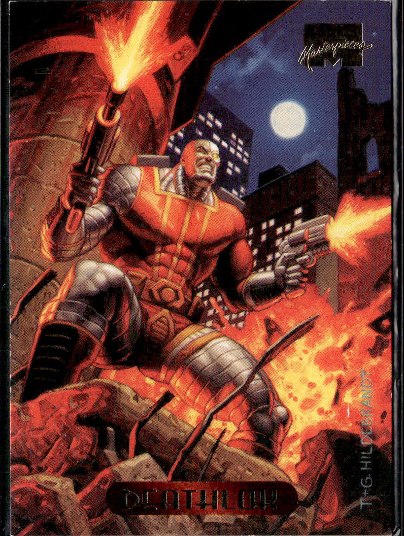 1994 Fleer Marvel Masterpieces Hildebrandt Brothers #29 Deathlok Gold Foil Sign