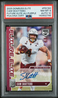 2025 Panini Donruss Elite Future Autographs #FECSO Cam Skattebo Purple PSA 8 /99